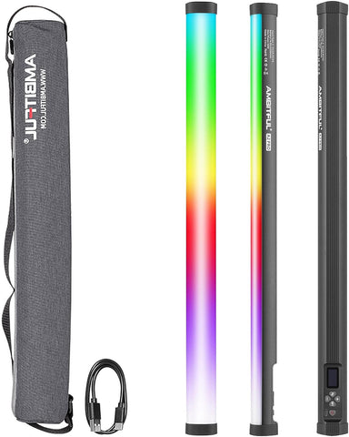 AMBITFUL 2500K-8500K A2 PRO A2PRO RGB Tube Light Full Color LED VideoStick Light with Built-in Lithium Battery Control by APP