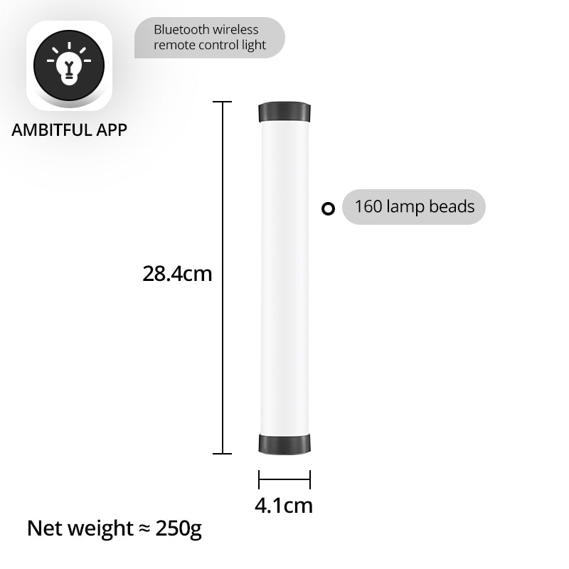 AMBITFUL A2 Kit-2 RGB Tube Light, CRI 95+ TLCI 97+,Built-in APP + Hone