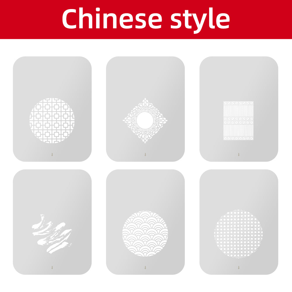 AMBITFUL AL-16 Focalize Conical Snoots Light Shadow Template Modeling Piece with Chinese Modern Window Pastoral Style