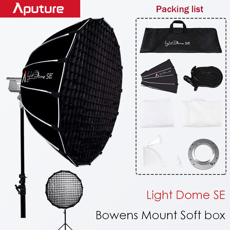 Aputure Light Dome SE Lightweight Portable Softbox Flash Diffuser Bowens Mount LED Light for Amaran 100D/X 200D/X 120DII 300DII