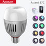 Aputure Accent B7c 7W LED Smart Light Bulb RGBWW CRI 95+ TLCI 96+ 2000k-10000K Adjustable 0-100% Stepless APP Control/Battery