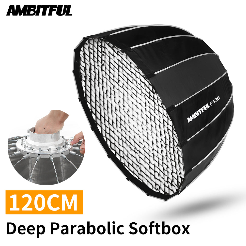 Portable P120l 120cm Deep Parabolic Softbox Bowens Mount