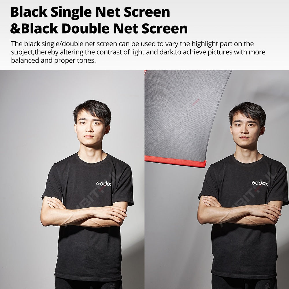 Godox SF4560 SF6090 Scrim Flag Kit Portable Frame Diffuser Reflector Soft Light-blocking Light-reducing for Studio Photography