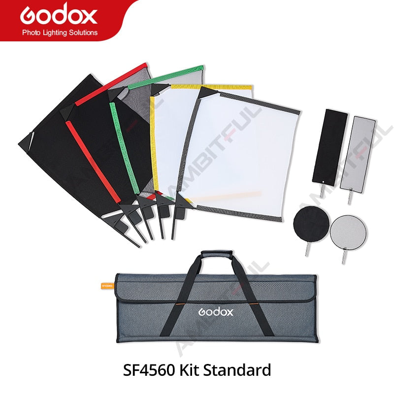 Godox SF4560 SF6090 Scrim Flag Kit Portable Frame Diffuser Reflector Soft Light-blocking Light-reducing for Studio Photography