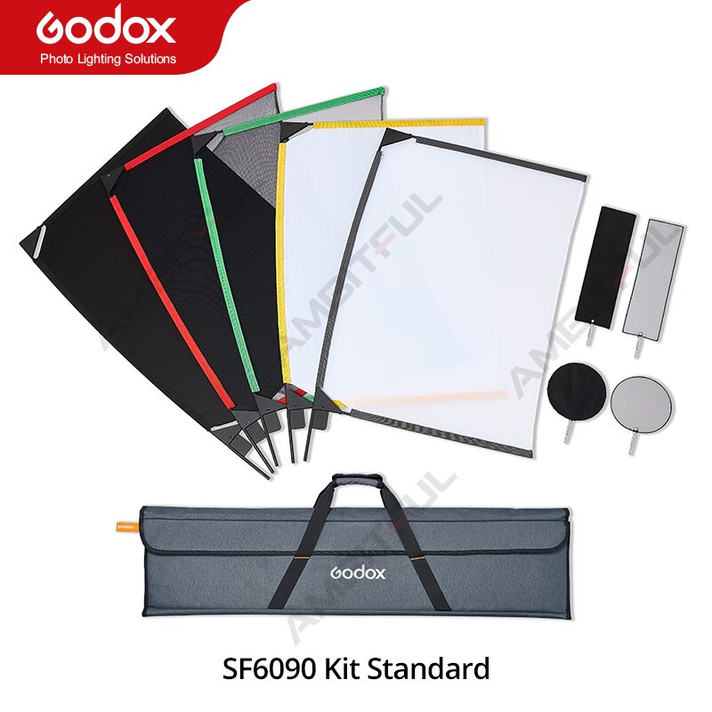 Godox SF4560 SF6090 Scrim Flag Kit Portable Frame Diffuser Reflector Soft Light-blocking Light-reducing for Studio Photography