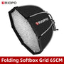 TRIOPO 55cm 65cm 90cm 120cm Foldable Octagon Softbox Bracket Mount Soft box Handle for Godox Yongnuo Speedlite Flash Light