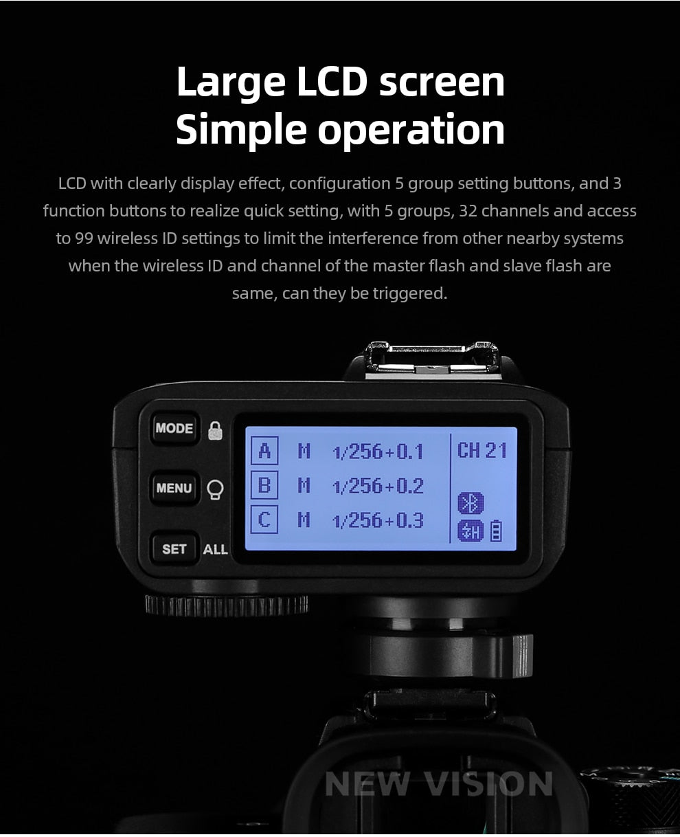 Godox X2 X2T-C X2T-N X2T-S X2T-F X2T-O X2T-P TTL 1/8000s HSS Wireless Flash Trigger for Canon Nikon Sony Fuji Olympus Pentax