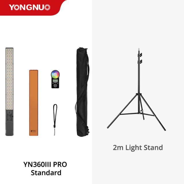 Yongnuo YN360 III YN360III PRO Handheld 3200K-5500K RGB Colorful Ice Stick LED Video Light Adjusting Controlled by Phone App