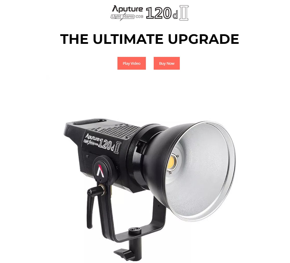 Aputure Light Storm LS C120D Mark 2 120D II Led Continuous Output Lighting Ultimate Upgrade 30,000 Lux @0.5m Supports DMX 5