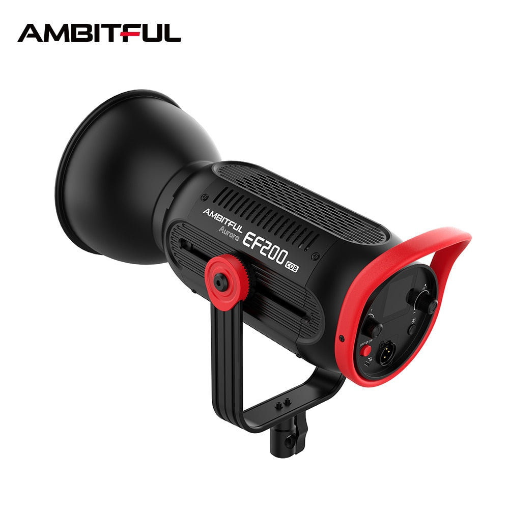 AMBITFUL EF200 COB 200W LED Video Light 5600K LED Continuous Lighting ,CRI 95+,TLCI 97+,Built-in APP ,79000lux@ 1m, Bowens Mount