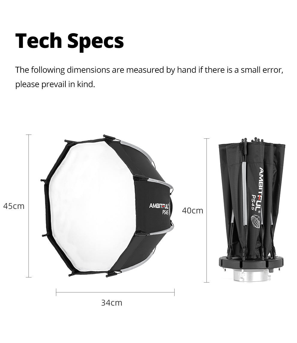 AMBITFUL PS45 Bowens Port Softbox