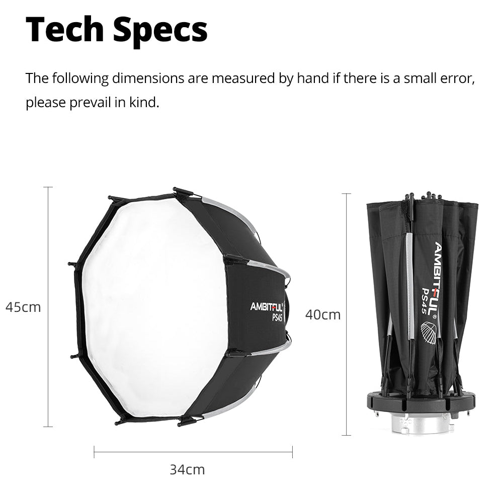 AMBITFUL PS45 Bowens Port Softbox