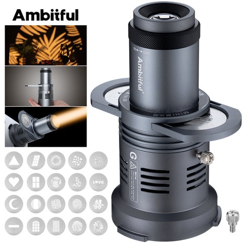 Ambitful AL20 focaliza cónico Snoot condensador óptico arte forma especial haz con para Mini Bowens Godox Yongnuo Zhiyun montaje