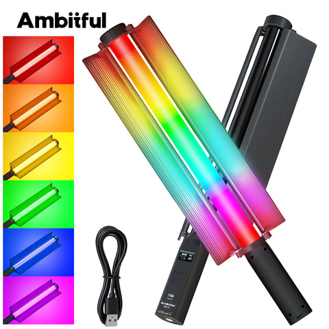 Ambitful RSL-01 RGB luz de palo de mano 2500K-9000K barra de luz LED efectos de iluminación 2600mAh batería lámpara de tubo de mano