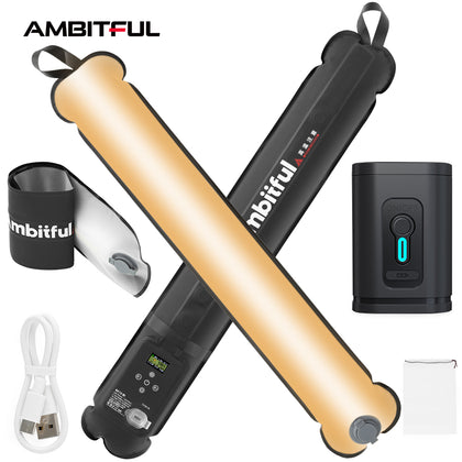 Ambitful GC12 Gold Crow 12 iluminación de fotografía Flexible, luz de aire de 2700K-6500K, LED portátil, luz suave inflable