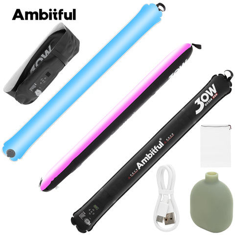 Nuevo Ambitful GC30R 30W RGB fotografía iluminación luz de aire 2000K-10000K luz inflable Flexible LED portátil