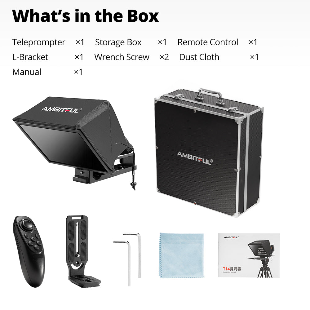 Ambitful T14Pro 14-inch Teleprompter
