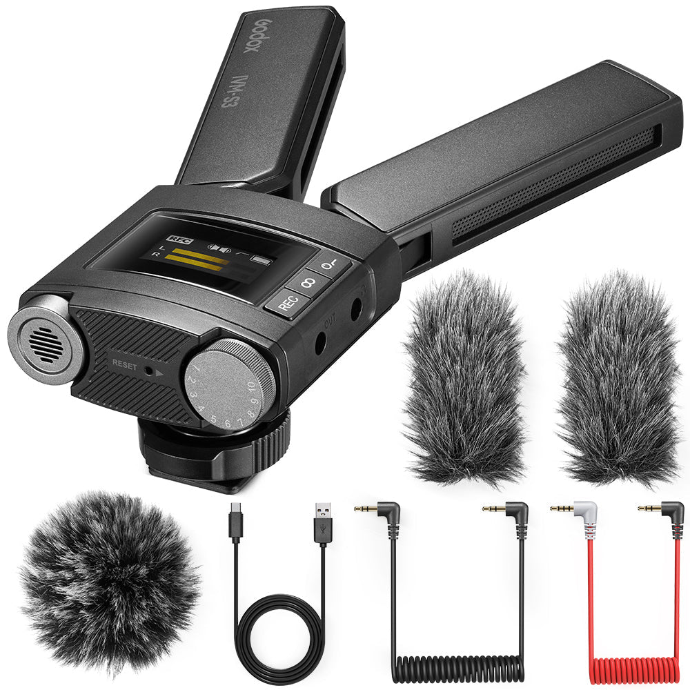 Godox IVM-S3 Machine-top gun type lithium battery Microphone for DSLR phonesLive outdoors Capacitive microphone