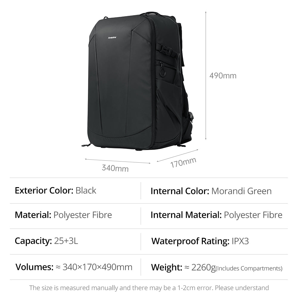 Ambitful OM-28 Large Camera Backpack Bag
