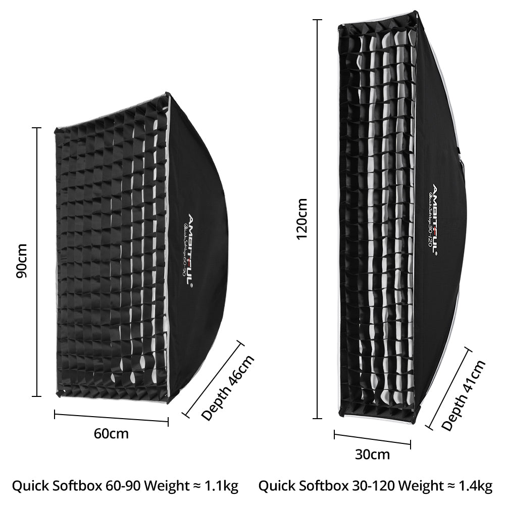 AMBITFUL 30-120CM Quick Release Long Softboxes