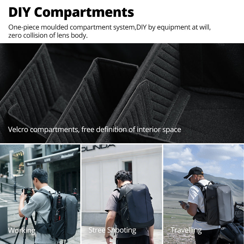 Ambitful OM-28 Large Camera Backpack Bag
