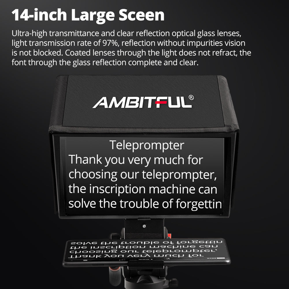 Ambitful T14Pro 14-inch Teleprompter