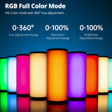 Mbitful K6 Mini tubo de luz RGB, palo de fotografía led de mano, lámpara de relleno de vídeo magnética 2500-9000K para Vlog Youtube