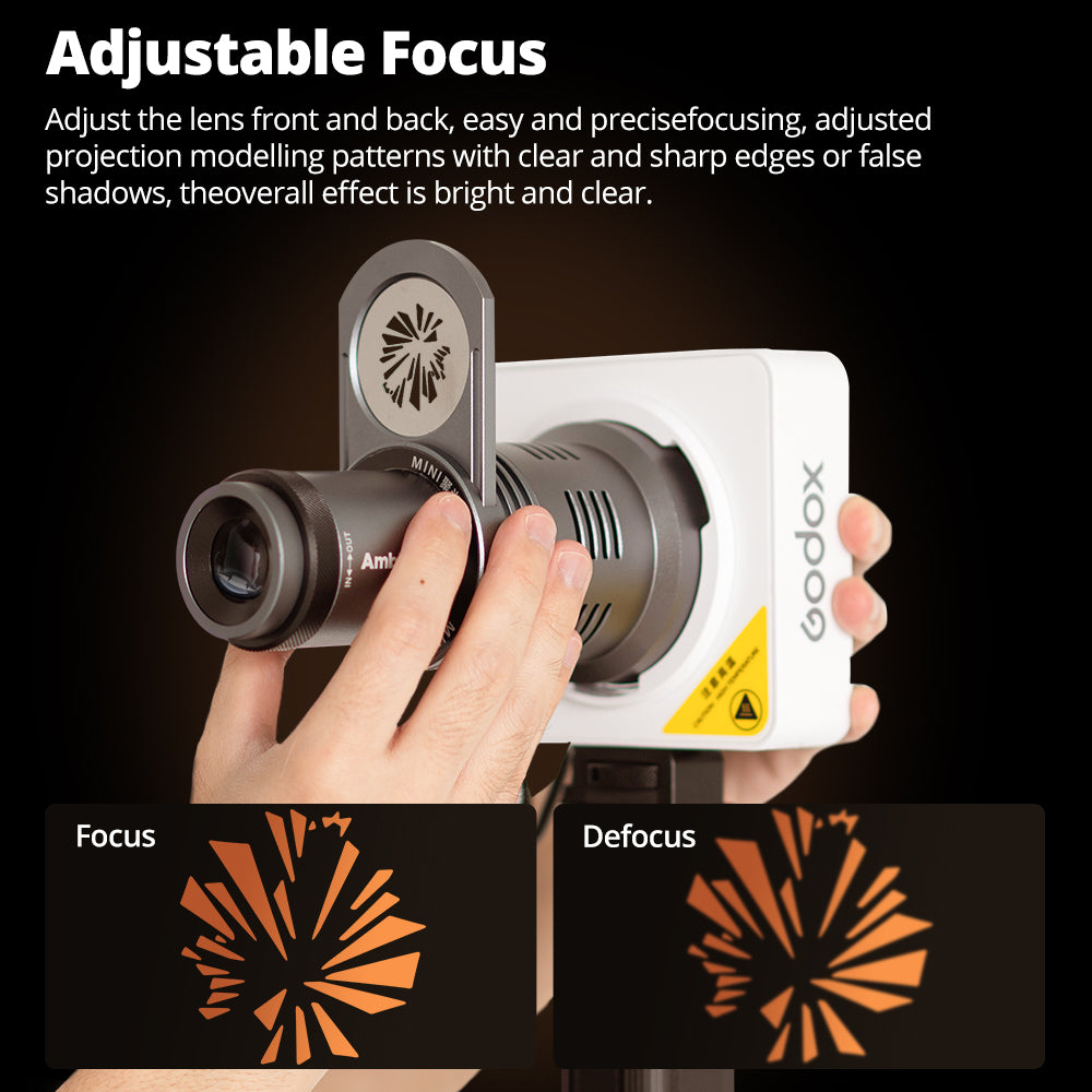 Ambitful AL20 focaliza cónico Snoot condensador óptico arte forma especial haz con para Mini Bowens Godox Yongnuo Zhiyun montaje