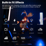 Mbitful K6 Mini tubo de luz RGB, palo de fotografía led de mano, lámpara de relleno de vídeo magnética 2500-9000K para Vlog Youtube