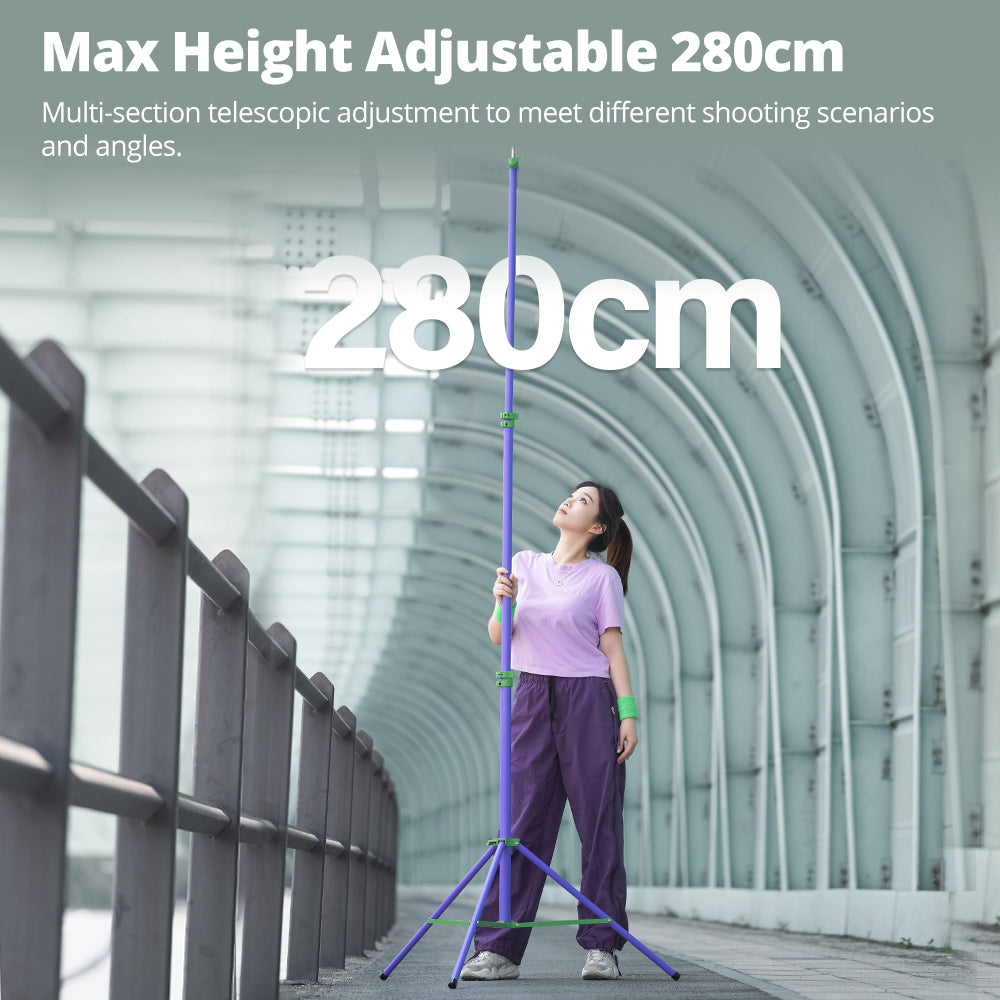 Ambitful GM280P Adjustable Aluminum Alloy Light Stand for Photography