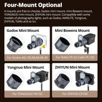 Ambitful AL20 focaliza cónico Snoot condensador óptico arte forma especial haz con para Mini Bowens Godox Yongnuo Zhiyun montaje