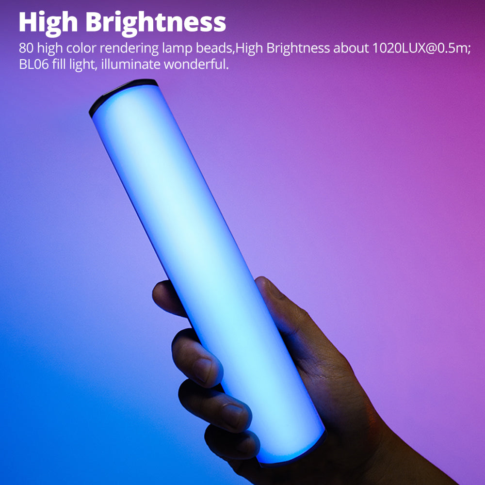 AMBITFUL BL-06 RGB Pavo Tube Light LED Video Light Full Color Photography Light Handheld Light Stick for Photos Video Movie Vlog