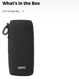 NUEVO AMBITFUL Bolsa para lentes de cámara Bolsa con cordón con tamaño S M L XL para Canon Sony Nikon DSLR Estuche para lentes de cámara con gancho