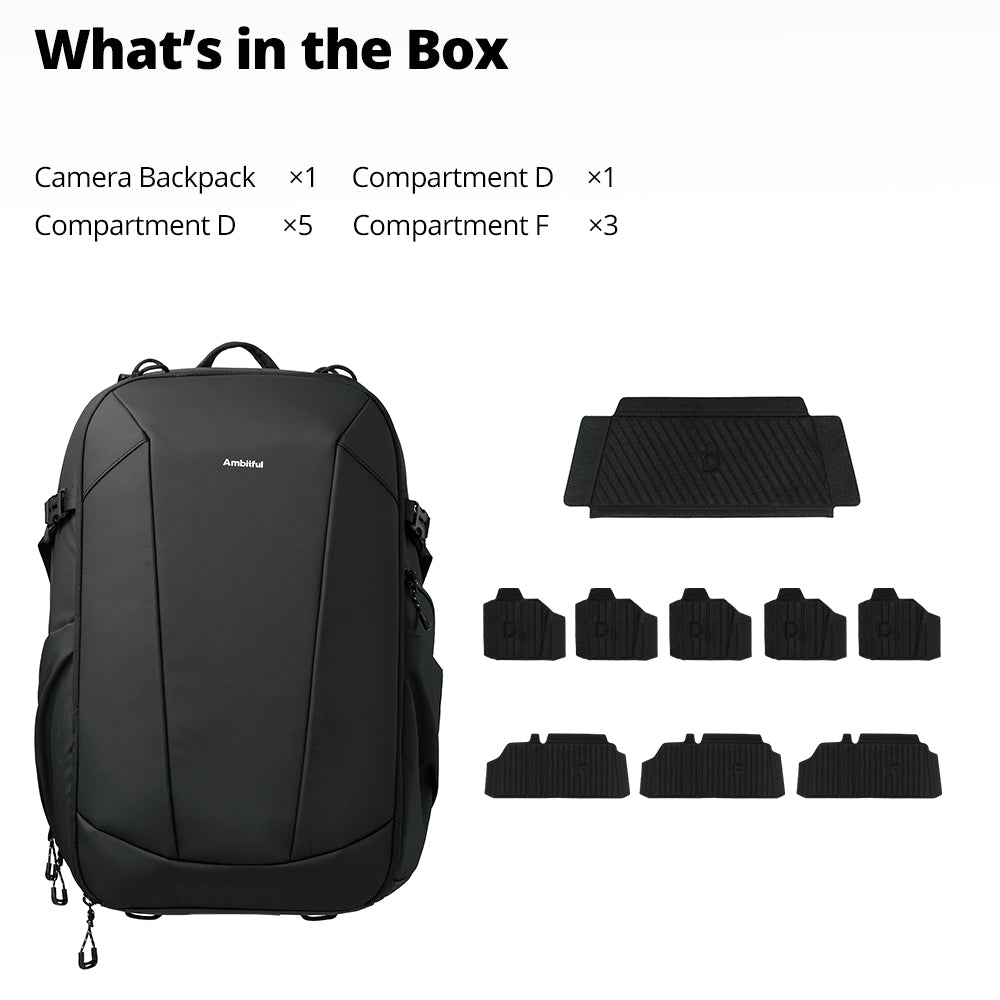 Ambitful OM-28 Large Camera Backpack Bag