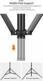 AMBITFUL AL-280 2.8 Meter / 9 ft Heavy Duty Impact Air Cushioned Light Stand,Telescopic Support in The Middle（Working Height 103-280cm, Maximum Load 20KG, 1/4-3/8 Connecting Screw）