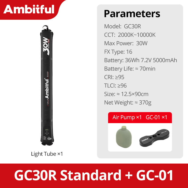 Ambitful GC30R 30W RGB Full-Color Inflatable Tube Light