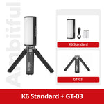 Mbitful K6 Mini tubo de luz RGB, palo de fotografía led de mano, lámpara de relleno de vídeo magnética 2500-9000K para Vlog Youtube