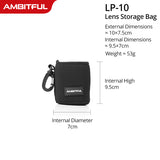 NUEVO AMBITFUL Bolsa para lentes de cámara Bolsa con cordón con tamaño S M L XL para Canon Sony Nikon DSLR Estuche para lentes de cámara con gancho