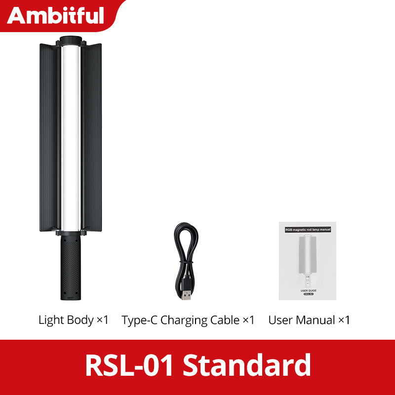 Ambitful RSL-01 RGB luz de palo de mano 2500K-9000K barra de luz LED efectos de iluminación 2600mAh batería lámpara de tubo de mano