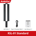 Ambitful RSL-01 RGB luz de palo de mano 2500K-9000K barra de luz LED efectos de iluminación 2600mAh batería lámpara de tubo de mano