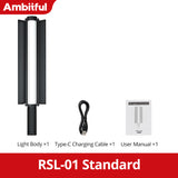 Ambitful RSL-01 RGB luz de palo de mano 2500K-9000K barra de luz LED efectos de iluminación 2600mAh batería lámpara de tubo de mano