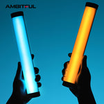 AMBITFUL A2 Kit-2 RGB Tube Light, CRI 95+ TLCI 97+,Built-in APP + Honeycomb Grid Magnetic Function RGB LED Stick Double Lamp Kit