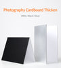AMBITFUL 2pcs 21cm * 29.5cm Reflector Black Silver White Background Paper Portable Thick Folding Board for Studio Shooting Props