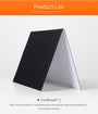AMBITFUL 2pcs 21cm * 29.5cm Reflector Black Silver White Background Paper Portable Thick Folding Board for Studio Shooting Props