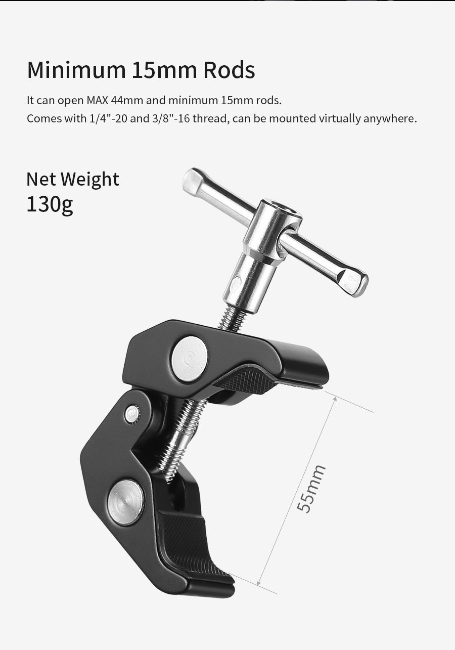 AMBITFUL Magic Articulated Arm Crab Claw Clamp Tongs Pliers Clip Bracket for Studio Flash Light LED Light Tripod Monopod