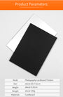 AMBITFUL 2pcs 21cm * 29.5cm Reflector Black Silver White Background Paper Portable Thick Folding Board for Studio Shooting Props