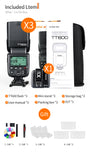 Godox TT600x3 Built-in Receive Camera Flash Speedlite Diffuser with X1T-C/N/S Transmitter for for Canon Nikon Sony Fuji Olympus