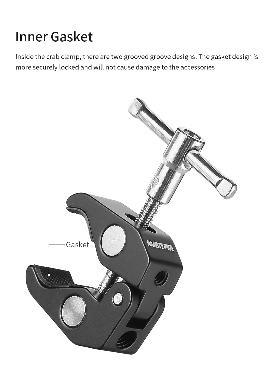 AMBITFUL Magic Articulated Arm Crab Claw Clamp Tongs Pliers Clip Bracket for Studio Flash Light LED Light Tripod Monopod