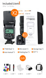 Godox 2PCS TT600 2.4G Wireless Camera Flash Speedlite with X1T-C/N/S/F/O Transmitter for Canon Nikon Sony Fuji Olympus
