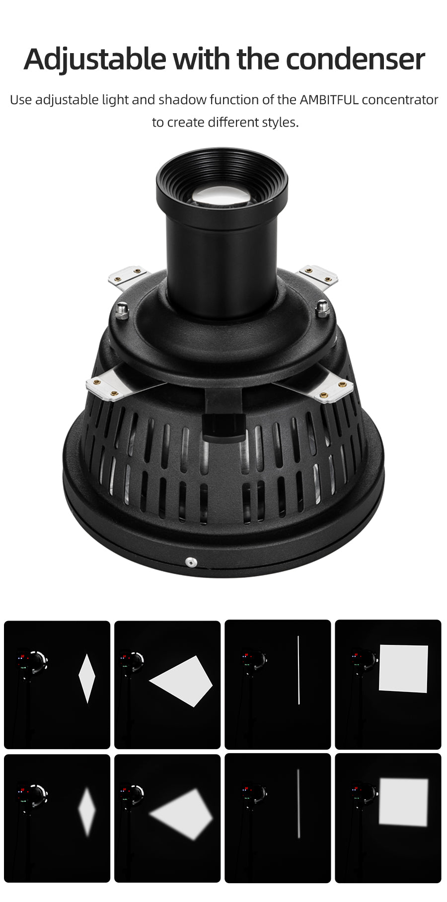 AMIBITFUL Focalize Conical Snoots Adjust Geometric Shape Modeling for AMBITFUL Dedicated AL-16 Conical Snoots